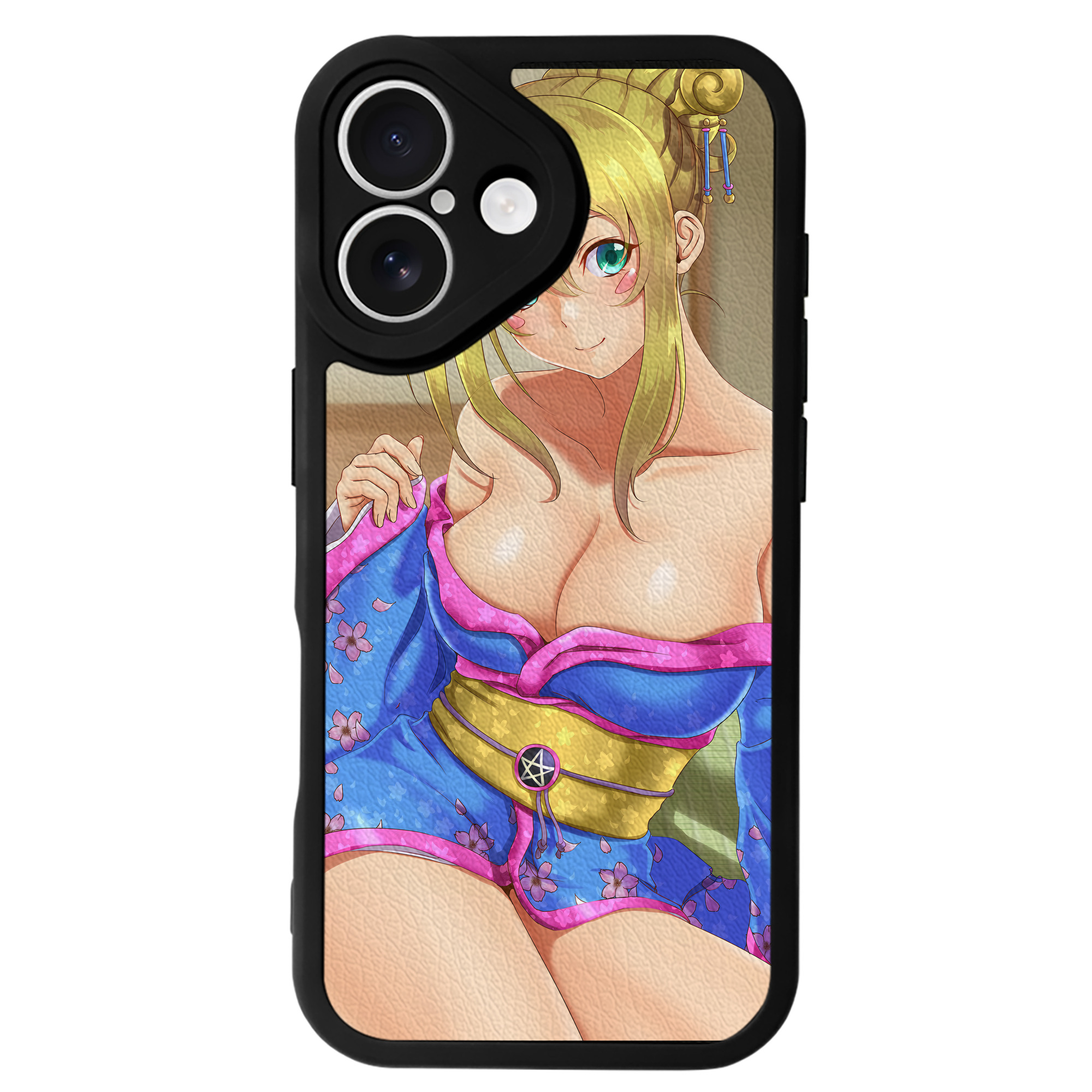 （画像用） 遊☆戯☆王 Yu-Gi-Oh! 【iPhone 16シリーズ対応】シリコンスマホケース（レザー調） 材質：シリコン